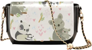 Crossbody Bags for Women Trendy Women's Black Shoulder Bag Small PU Leather Flap Cross Body Bag Handbags
