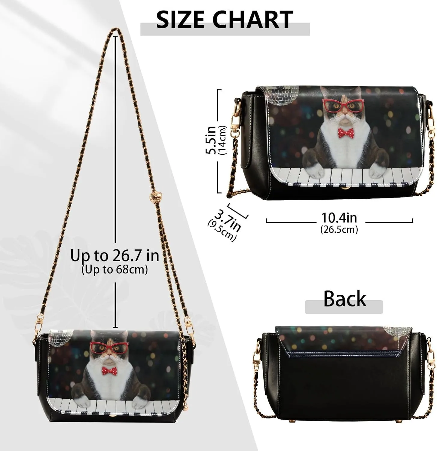 Crossbody Bags for Women Trendy Women's Black Shoulder Bag Small PU Leather Flap Cross Body Bag Handbags