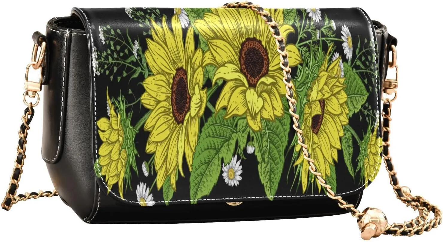 Crossbody Bags for Women Trendy Women's Black Shoulder Bag Small PU Leather Flap Cross Body Bag Handbags
