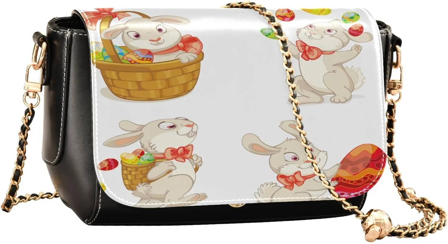 Crossbody Bags for Women Trendy Women's Black Shoulder Bag Small PU Leather Flap Cross Body Bag Handbags