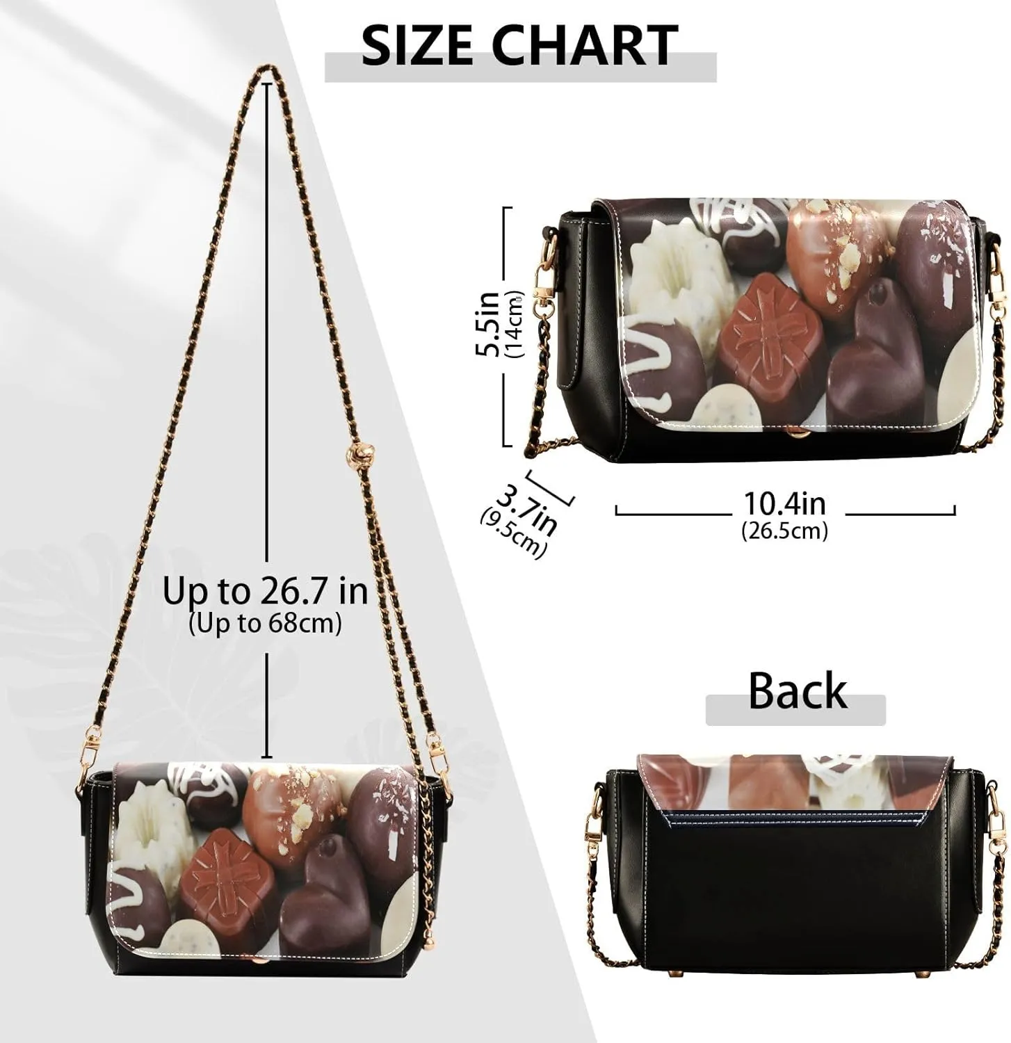 Crossbody Bags for Women Trendy Women's Black Shoulder Bag Small PU Leather Flap Cross Body Bag Handbags