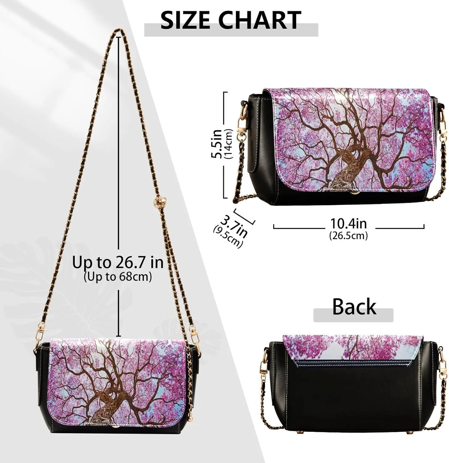 Crossbody Bags for Women Trendy Women's Black Shoulder Bag Small PU Leather Flap Cross Body Bag Handbags