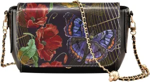 Crossbody Bags for Women Trendy Women's Black Shoulder Bag Small PU Leather Flap Cross Body Bag Handbags