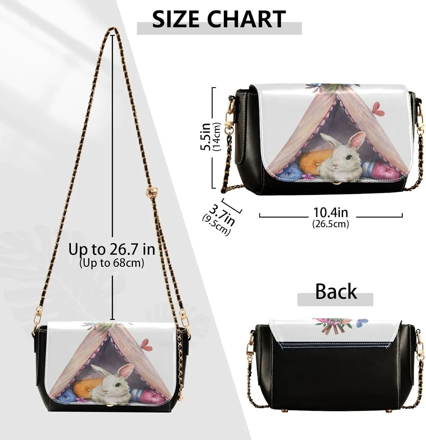 Crossbody Bags for Women Trendy Women's Black Shoulder Bag Small PU Leather Flap Cross Body Bag Handbags