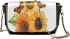 Crossbody Bags for Women Trendy Women's Black Shoulder Bag Small PU Leather Flap Cross Body Bag Handbags