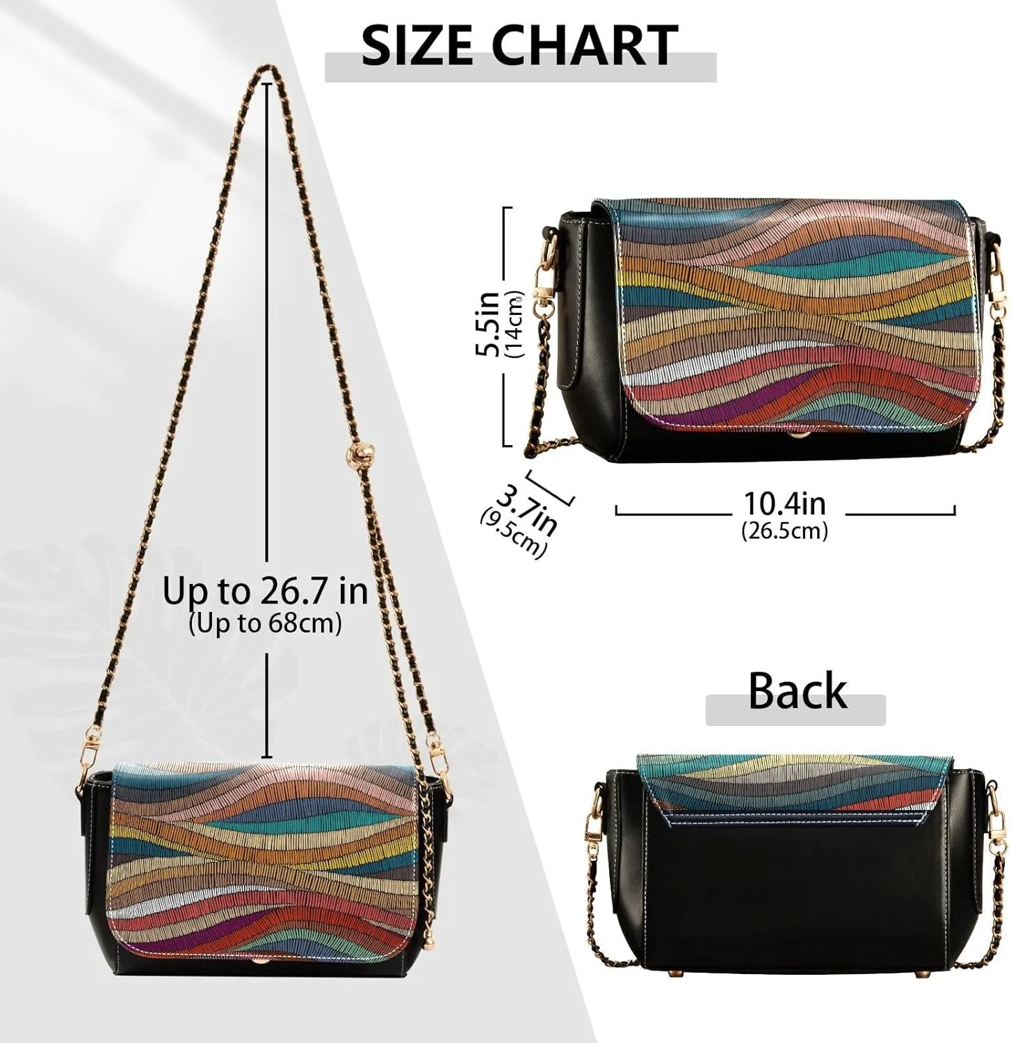 Crossbody Bags for Women Trendy Women's Black Shoulder Bag Small PU Leather Flap Cross Body Bag Handbags