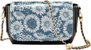 Crossbody Bags for Women Trendy Women's Black Shoulder Bag Small PU Leather Flap Cross Body Bag Handbags