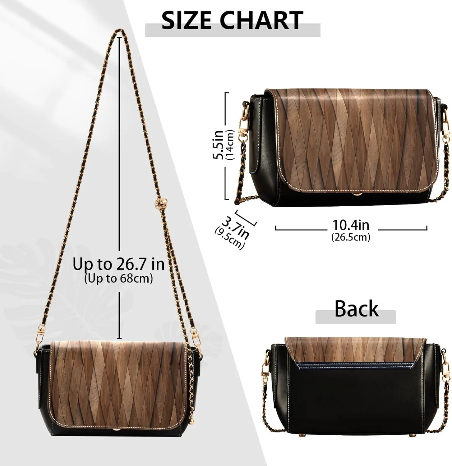 Crossbody Bags for Women Trendy Women's Black Shoulder Bag Small PU Leather Flap Cross Body Bag Handbags