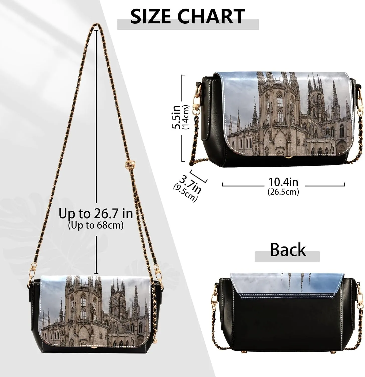 Crossbody Bags for Women Trendy Women's Black Shoulder Bag Small PU Leather Flap Cross Body Bag Handbags