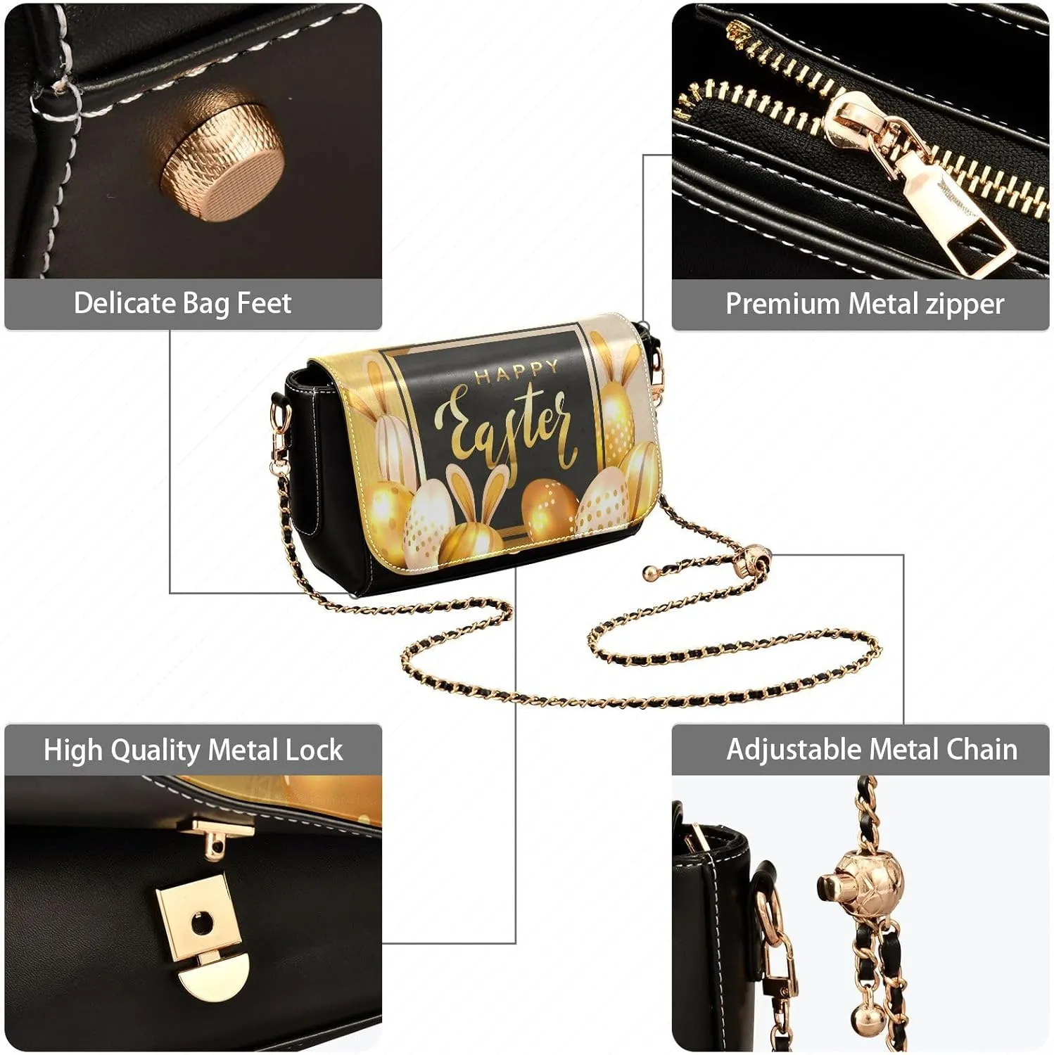 Crossbody Bags for Women Trendy Women's Black Shoulder Bag Small PU Leather Flap Cross Body Bag Handbags