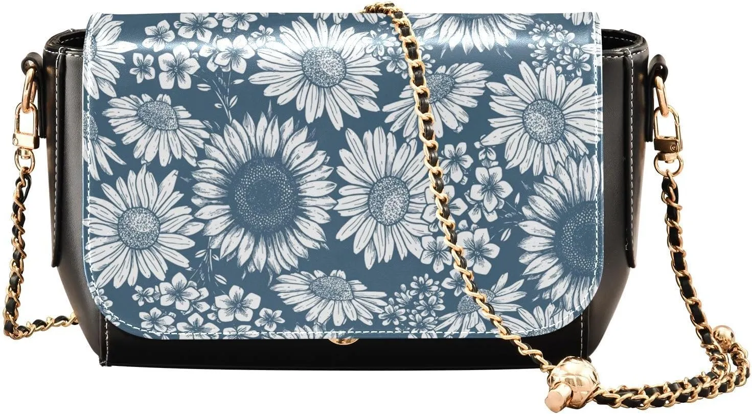 Crossbody Bags for Women Trendy Women's Black Shoulder Bag Small PU Leather Flap Cross Body Bag Handbags