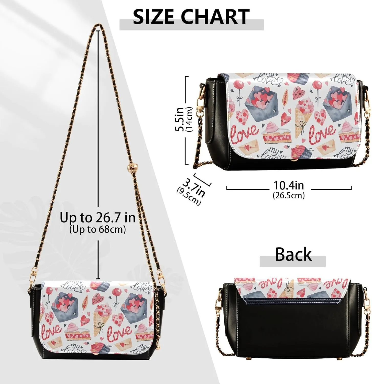 Crossbody Bags for Women Trendy Women's Black Shoulder Bag Small PU Leather Flap Cross Body Bag Handbags