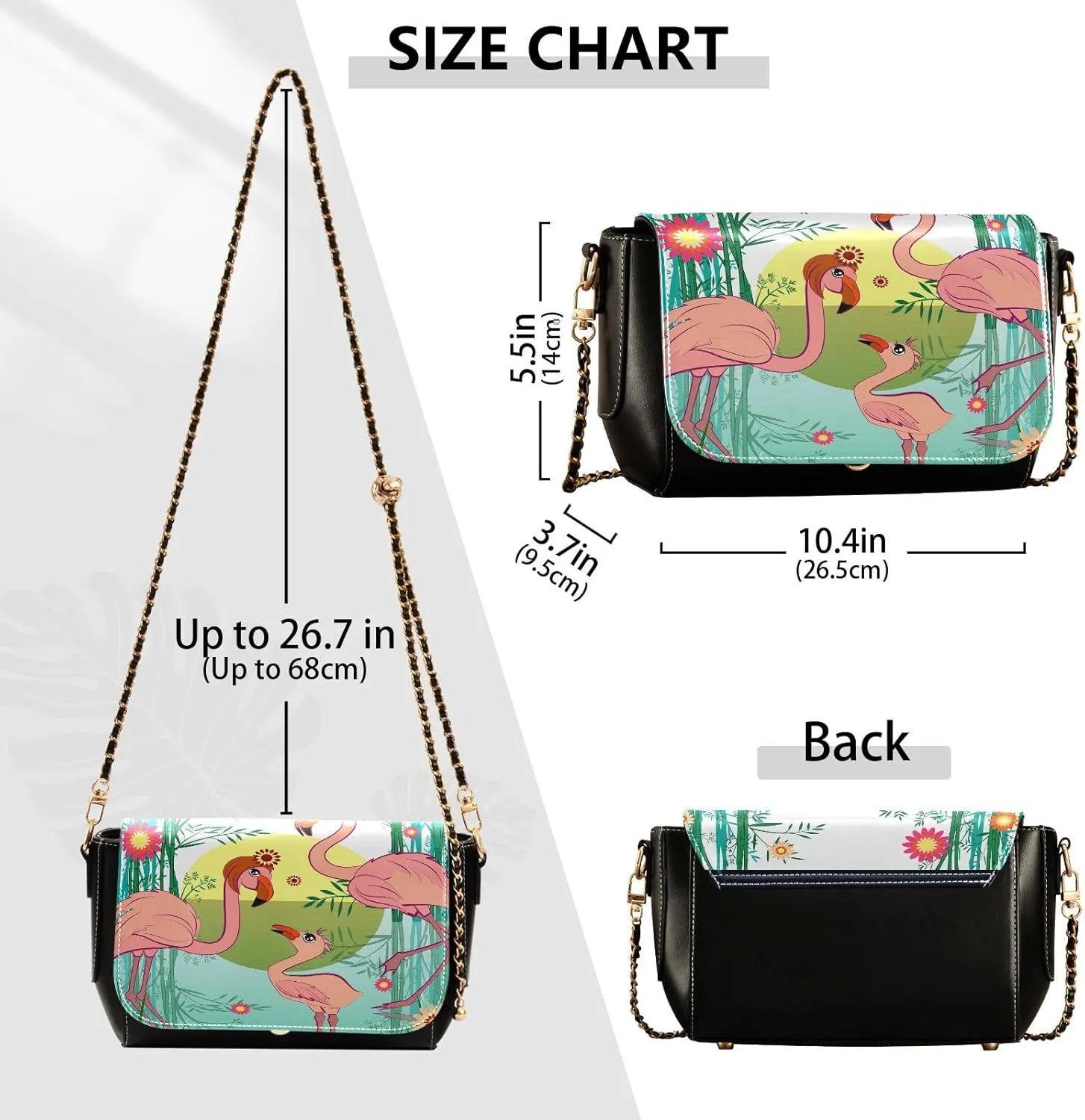 Crossbody Bags for Women Trendy Women's Black Shoulder Bag Small PU Leather Flap Cross Body Bag Handbags