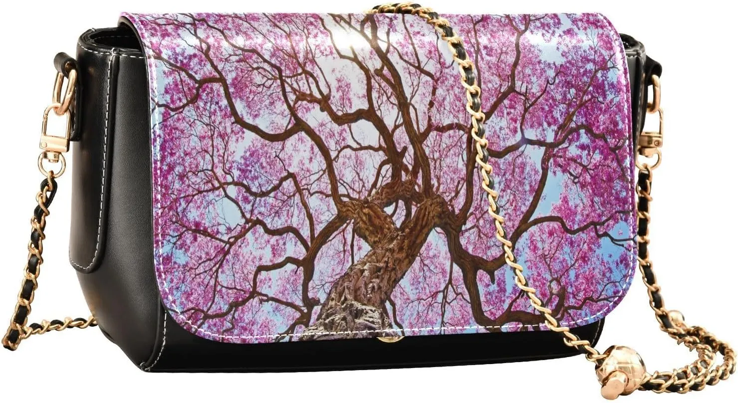 Crossbody Bags for Women Trendy Women's Black Shoulder Bag Small PU Leather Flap Cross Body Bag Handbags