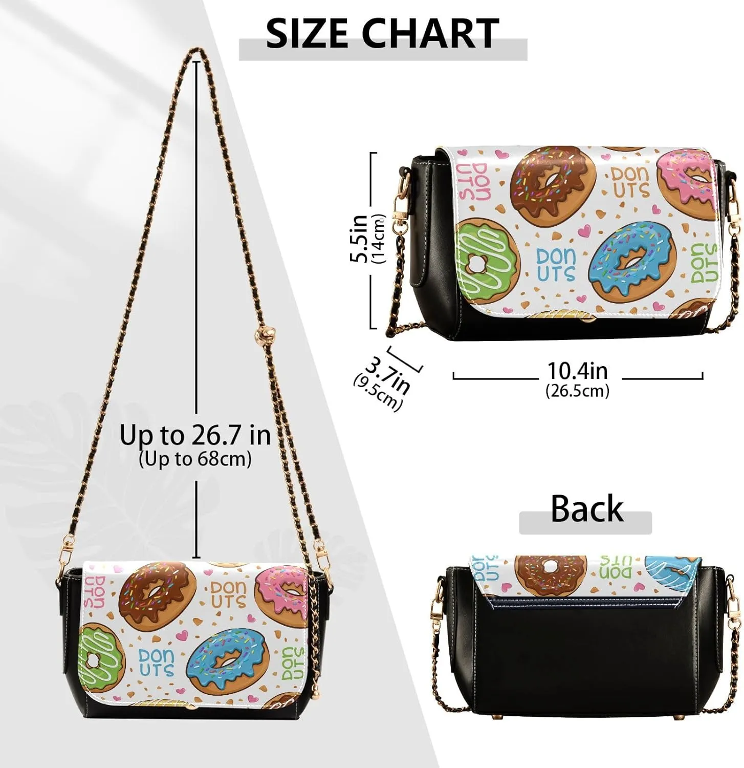 Crossbody Bags for Women Trendy Women's Black Shoulder Bag Small PU Leather Flap Cross Body Bag Handbags