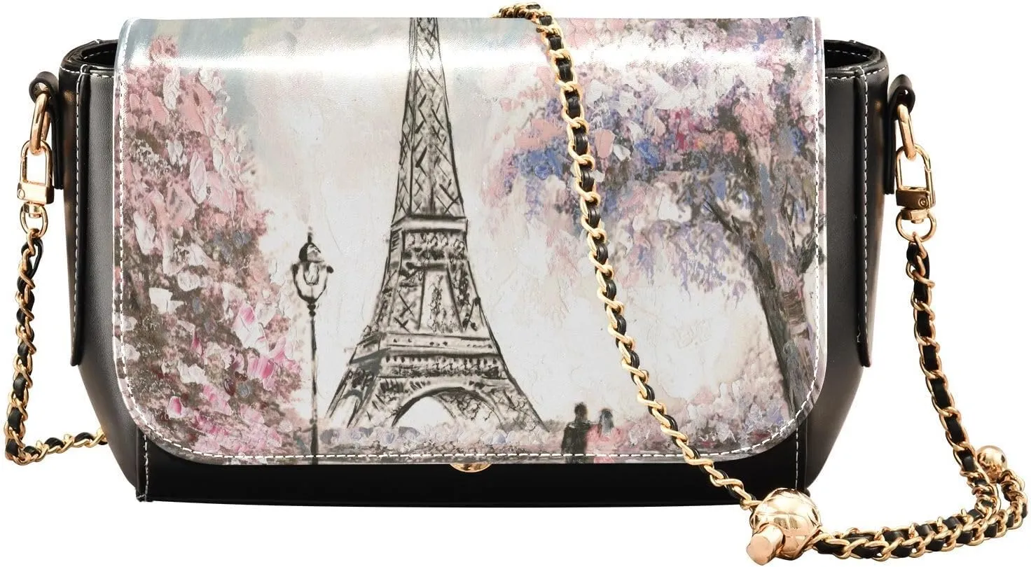 Crossbody Bags for Women Trendy Women's Black Shoulder Bag Small PU Leather Flap Cross Body Bag Handbags