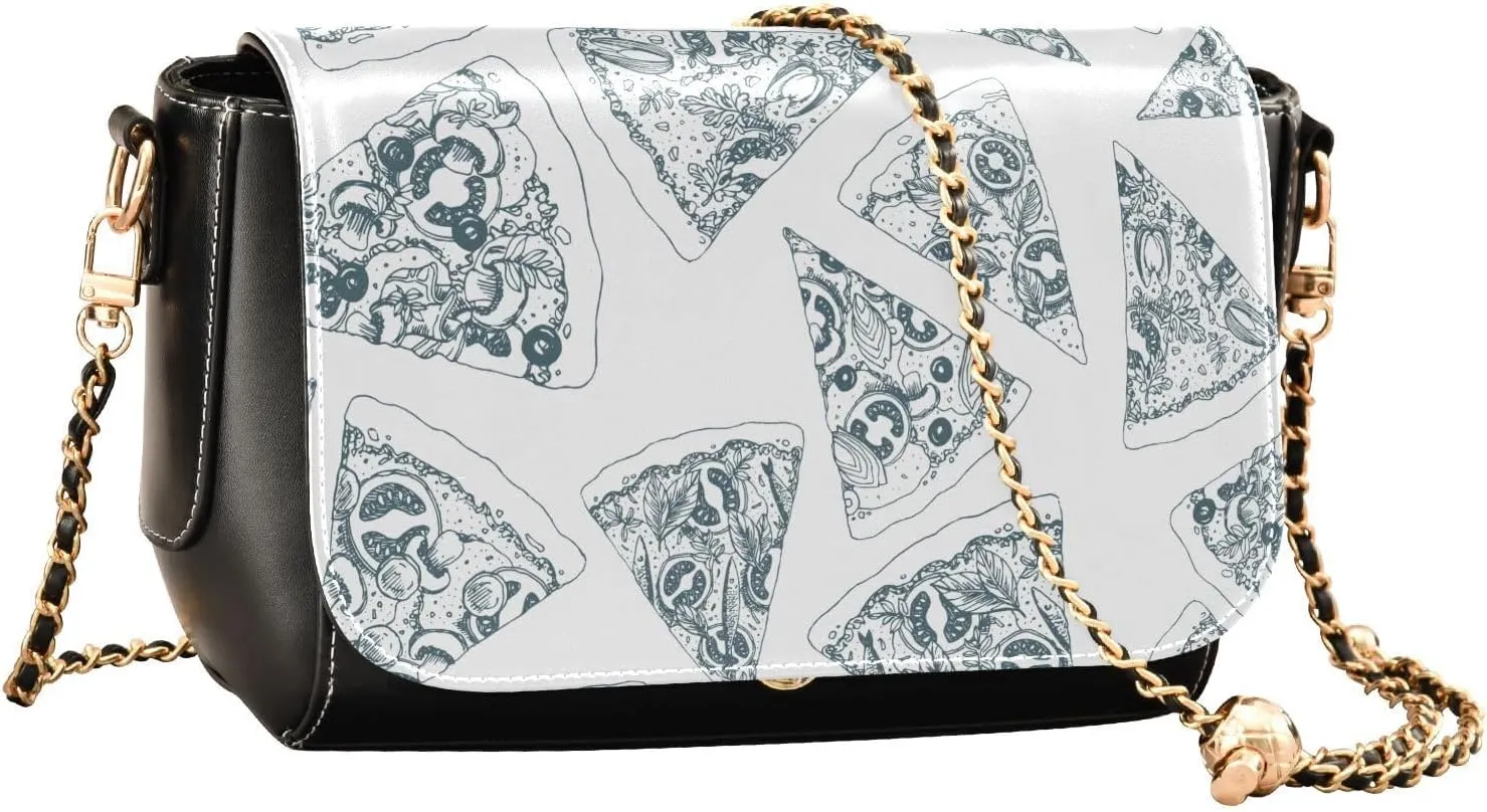 Crossbody Bags for Women Trendy Women's Black Shoulder Bag Small PU Leather Flap Cross Body Bag Handbags