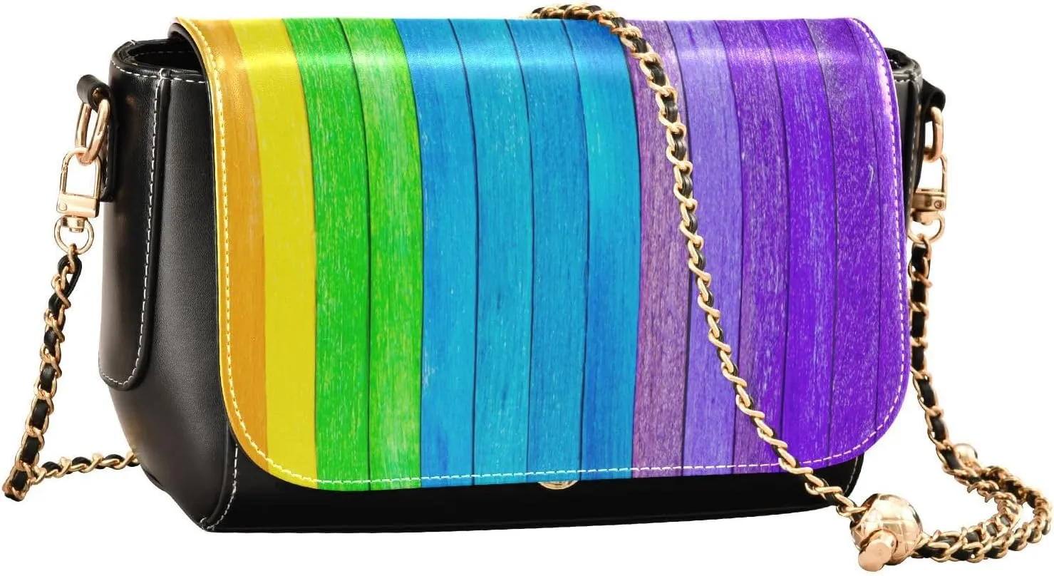 Crossbody Bags for Women Trendy Women's Black Shoulder Bag Small PU Leather Flap Cross Body Bag Handbags