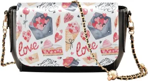 Crossbody Bags for Women Trendy Women's Black Shoulder Bag Small PU Leather Flap Cross Body Bag Handbags