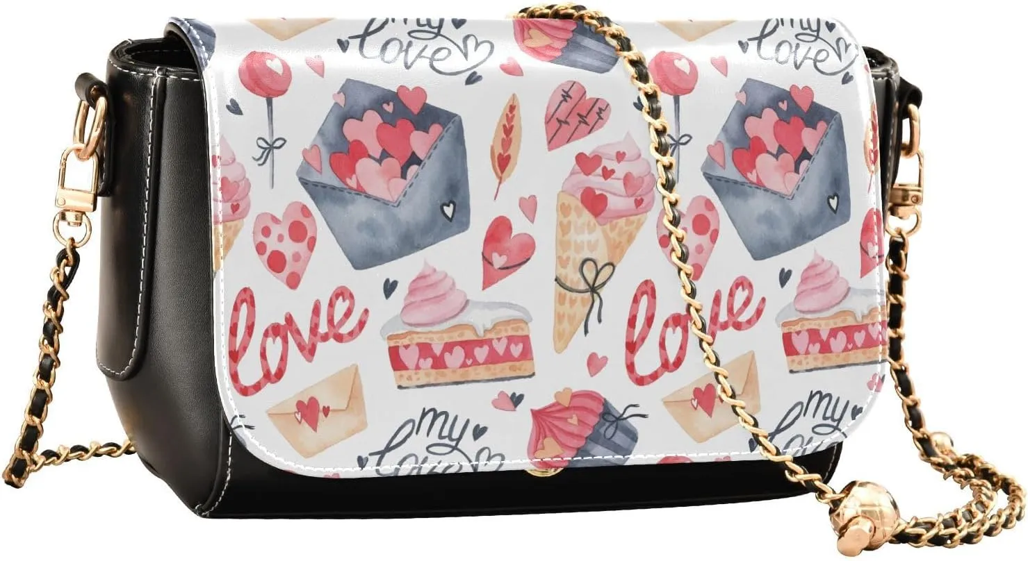 Crossbody Bags for Women Trendy Women's Black Shoulder Bag Small PU Leather Flap Cross Body Bag Handbags