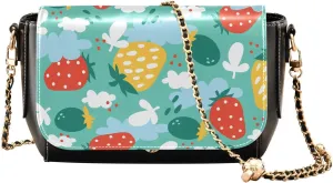 Crossbody Bags for Women Trendy Women's Black Shoulder Bag Small PU Leather Flap Cross Body Bag Handbags