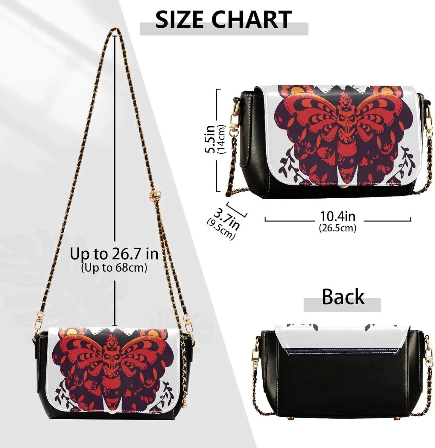 Crossbody Bags for Women Trendy Women's Black Shoulder Bag Small PU Leather Flap Cross Body Bag Handbags