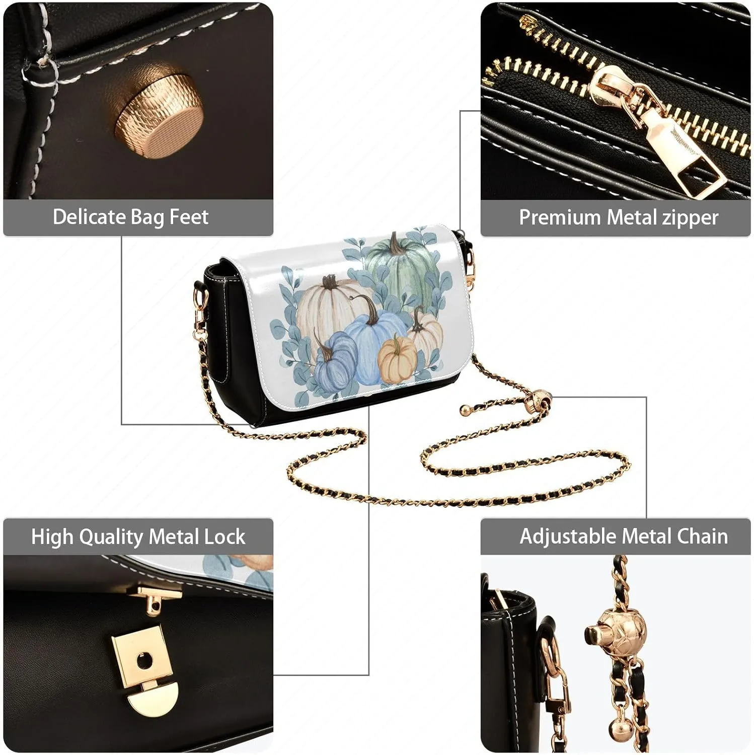 Crossbody Bags for Women Trendy Women's Black Shoulder Bag Small PU Leather Flap Cross Body Bag Handbags