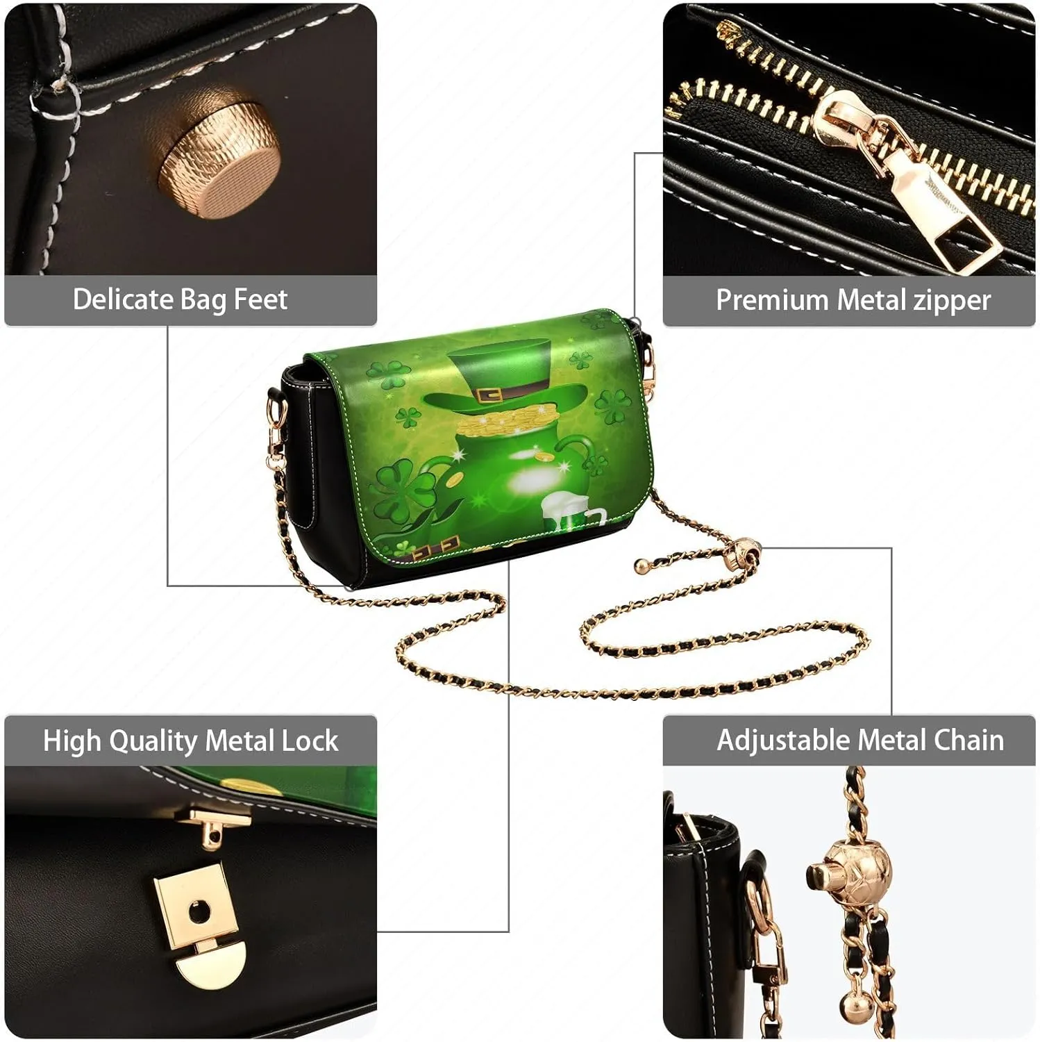 Crossbody Bags for Women Trendy Women's Black Shoulder Bag Small PU Leather Flap Cross Body Bag Handbags