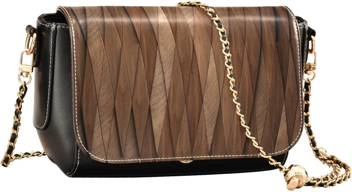 Crossbody Bags for Women Trendy Women's Black Shoulder Bag Small PU Leather Flap Cross Body Bag Handbags