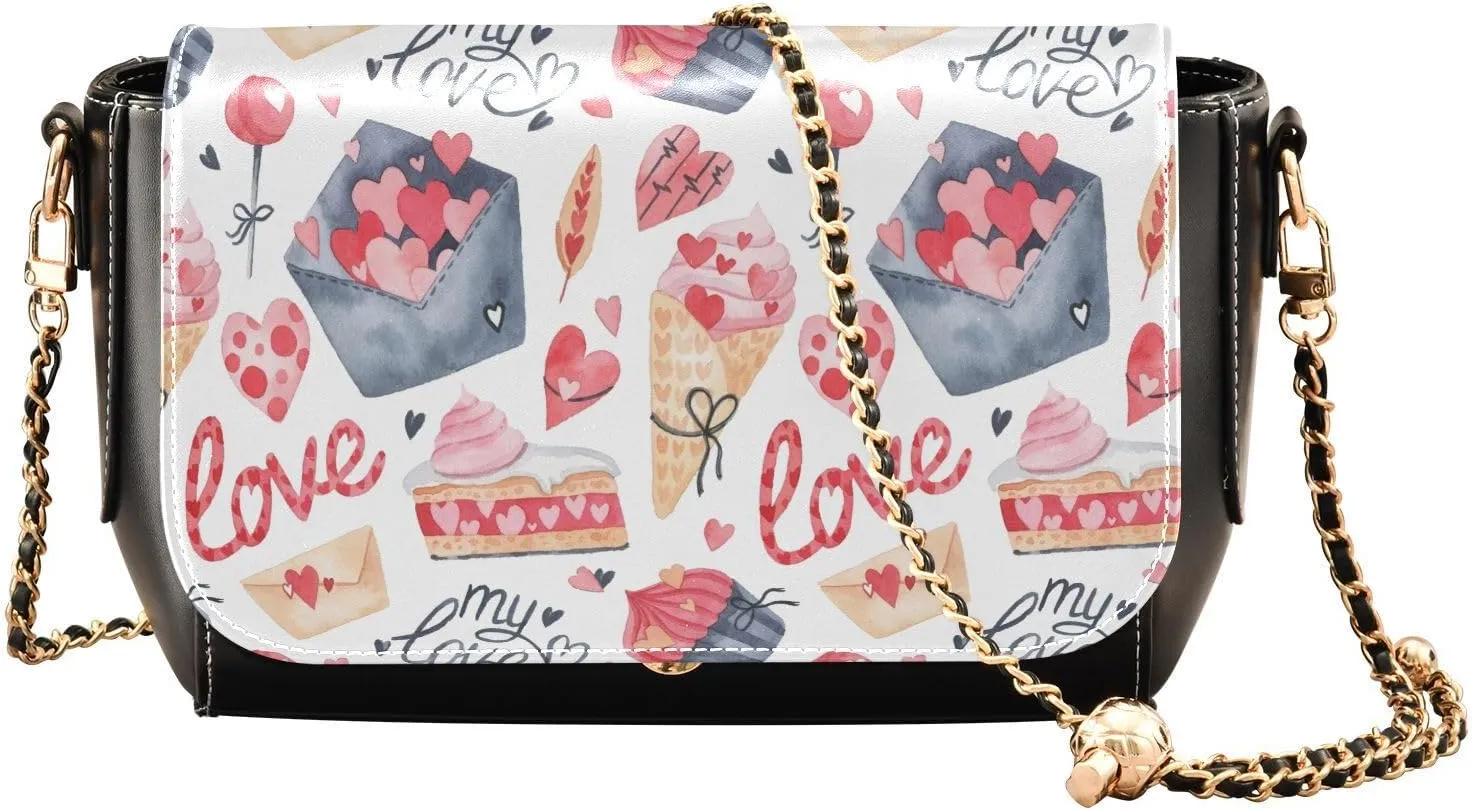 Crossbody Bags for Women Trendy Women's Black Shoulder Bag Small PU Leather Flap Cross Body Bag Handbags