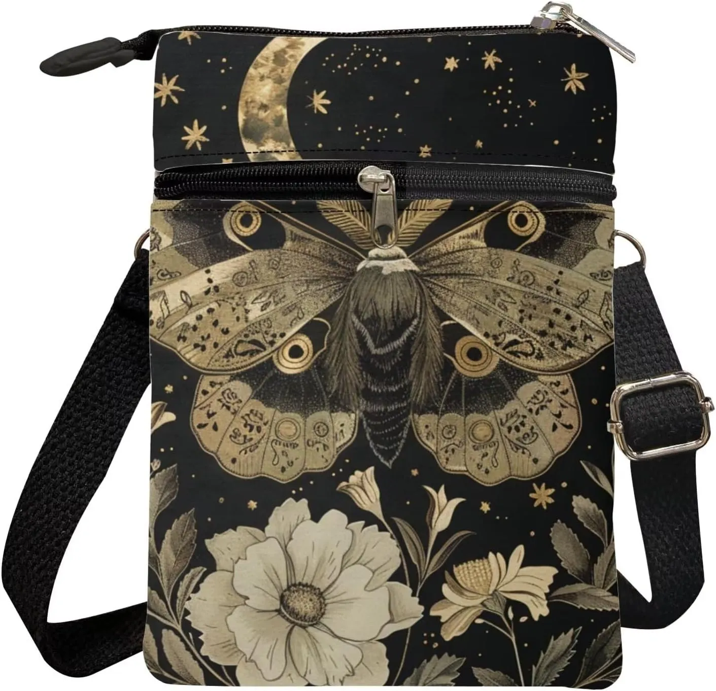Crossbody Messenger Bag for Women Small Sling Bag Canvas Shoulder Bag Wallet Purse
