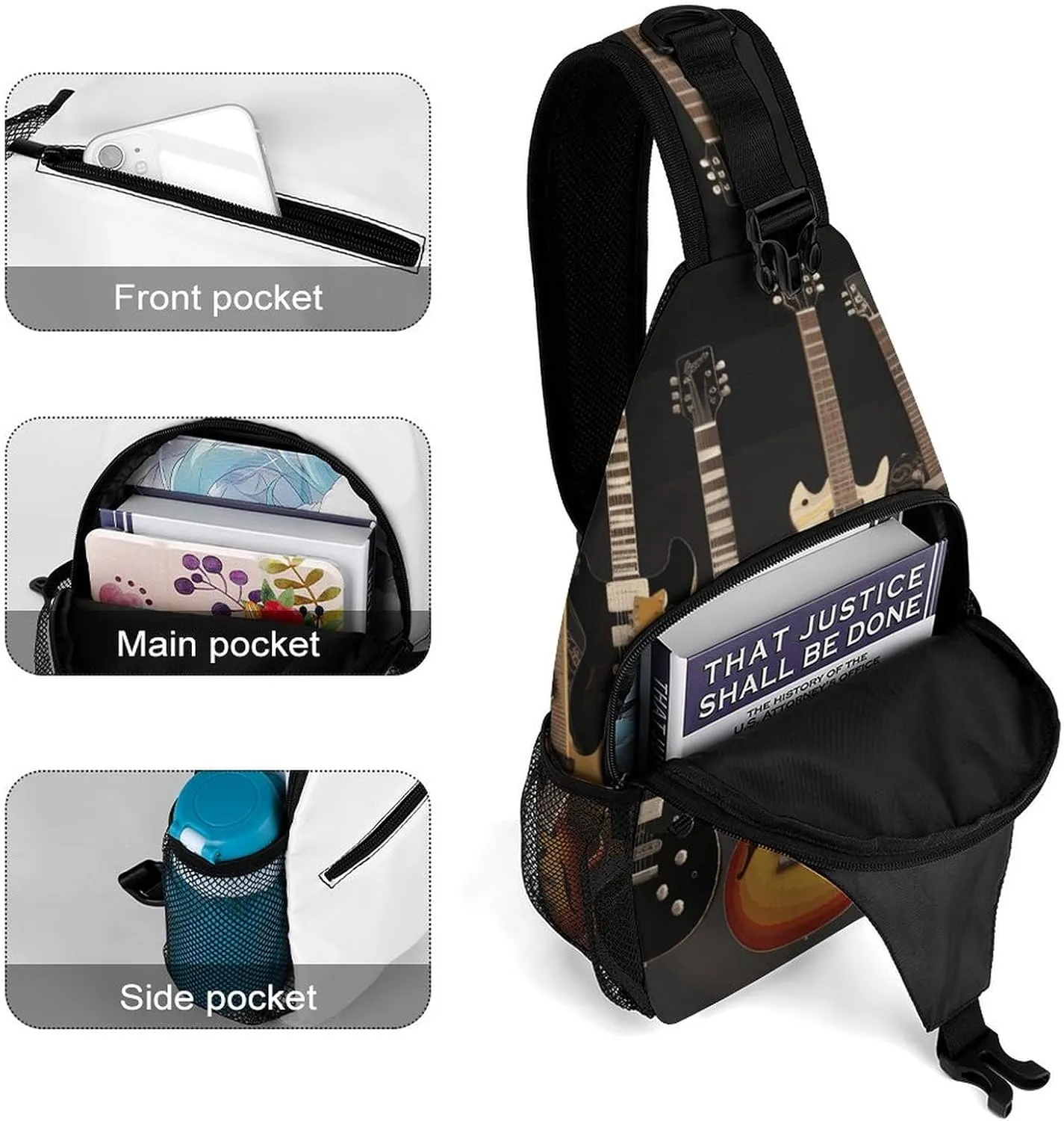 Crossbody Sling Bag Whale Backpack Sling Bag Travel Hiking Chest Bag Shoulder Bag Daypack