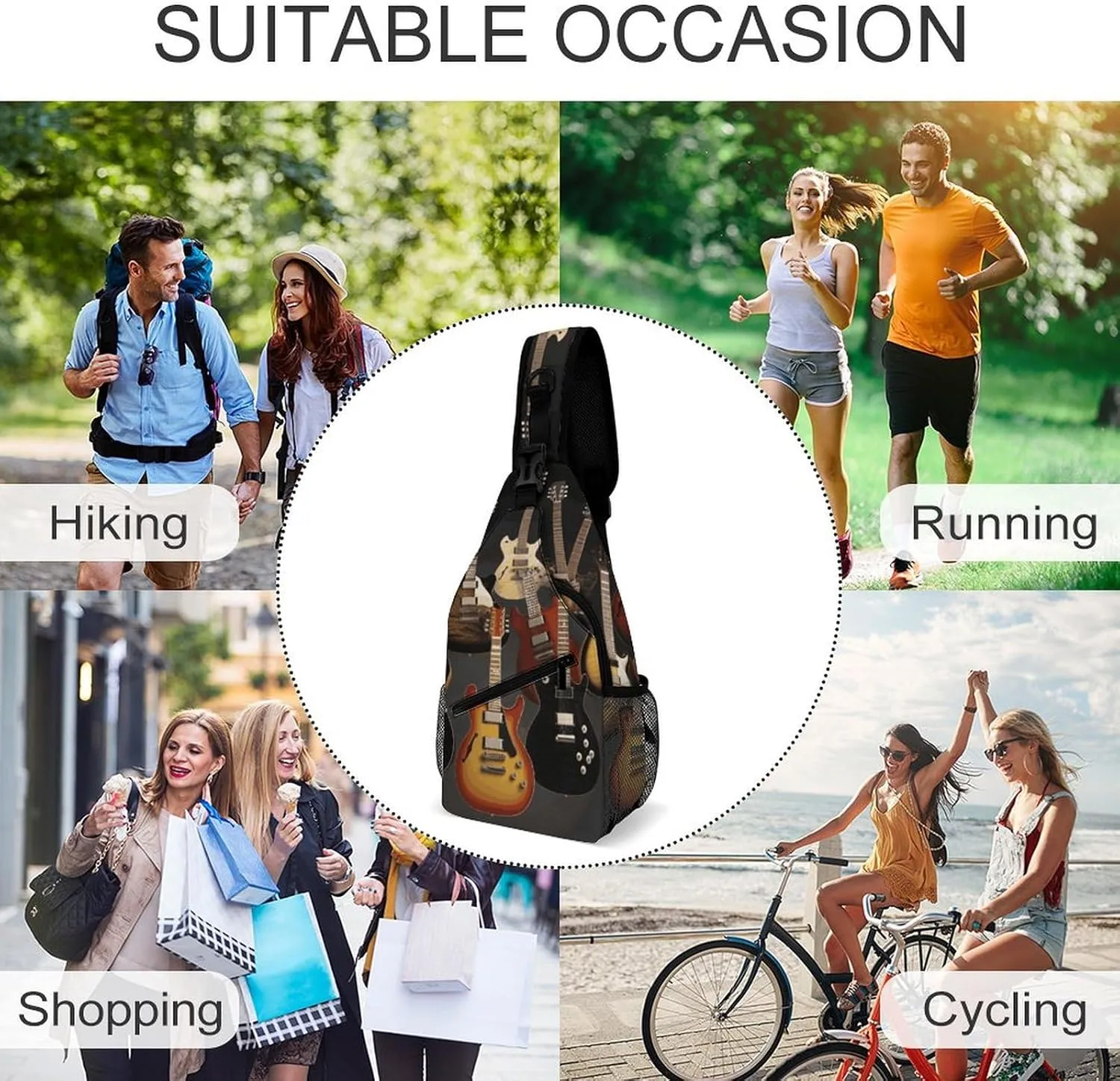 Crossbody Sling Bag Whale Backpack Sling Bag Travel Hiking Chest Bag Shoulder Bag Daypack