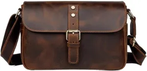 CSCDD Vintage Crossbody Bag Crazy Horse Leather Men's Bag Single-shoulder Out-of-home Portable Backpack