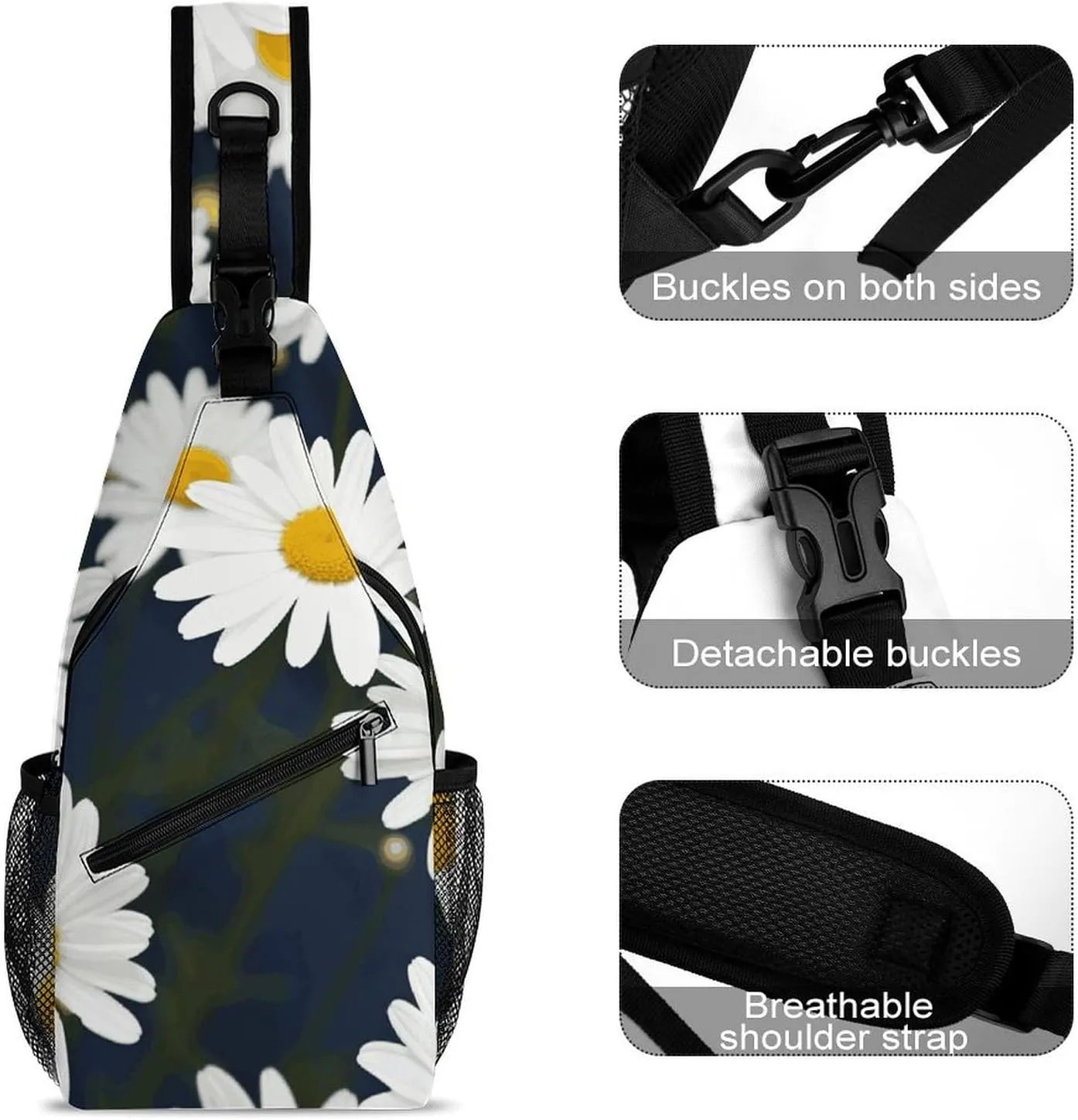 Cupcake Pattern Crossbody Bag, Sling Bag, Sling Backpack, Belt Bags for Travel Outdoors Hiking