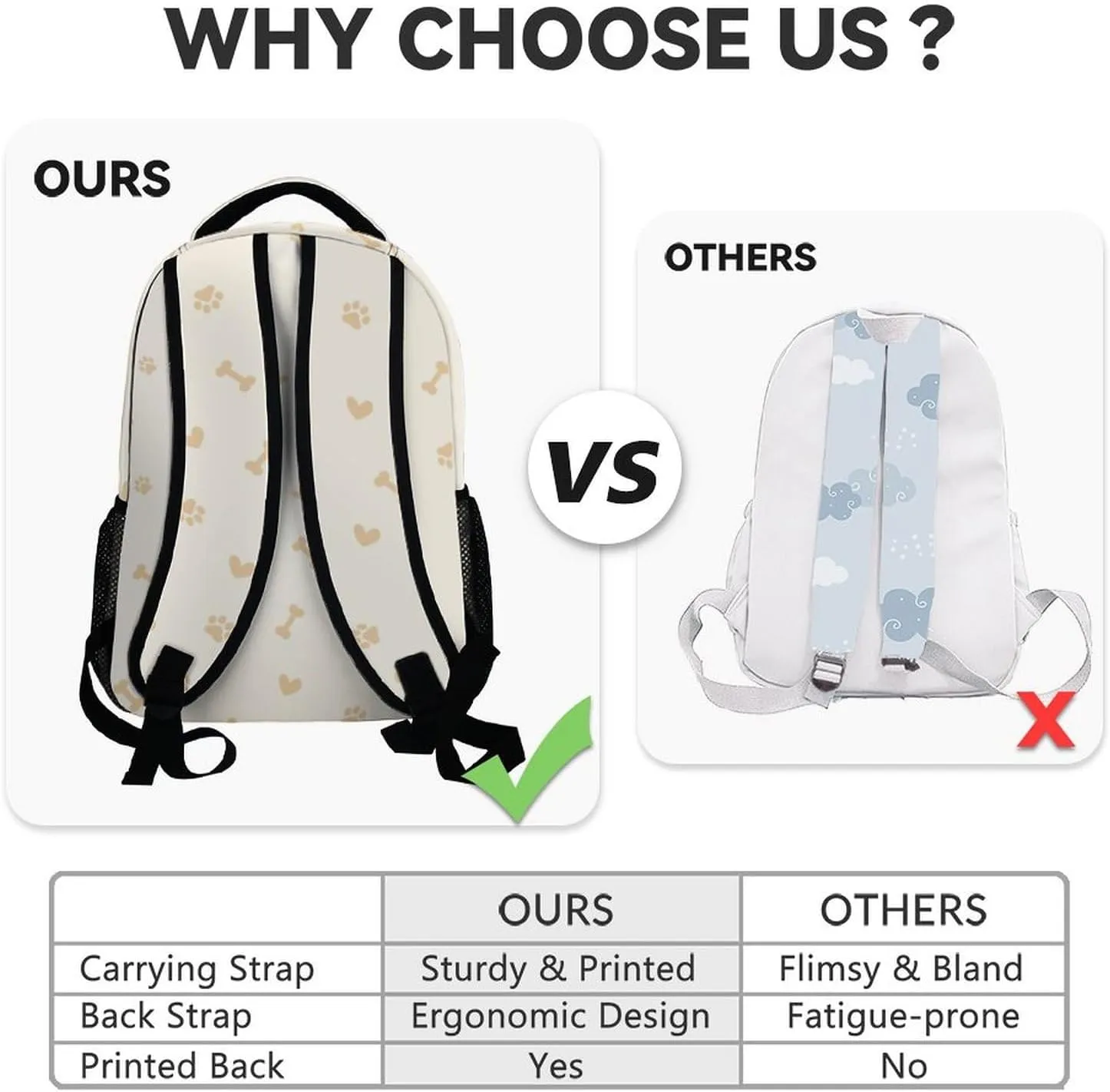 Custom Chihuahua Backpack for Girls, 17 Inch Beige Backpacks for Kindergarten, Cute Lightweight Durable Bookbag for Kids