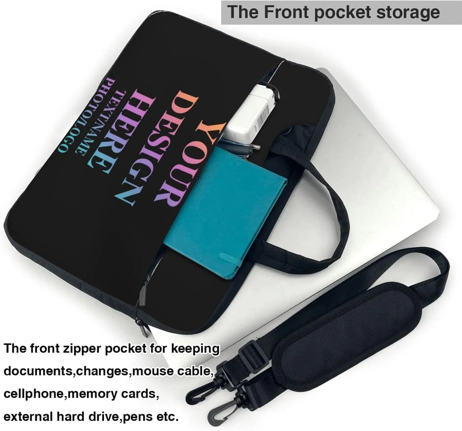 Custom Laptop Bag Personalized Laptop Shoulder Bag Design Your Own Image Text Customized Computer Bag Carrying Cases Business