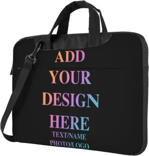 Custom Laptop Bag Personalized Laptop Shoulder Bag Design Your Own Image Text Customized Computer Bag Carrying Cases Business