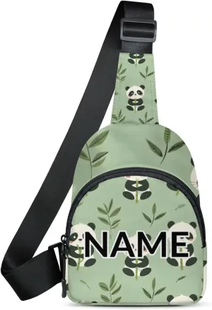 Custom Sling Bag Panda Cross Body Customize Chest Bag Cute Animal Daypack for Outdoors Travel Hiking Sports