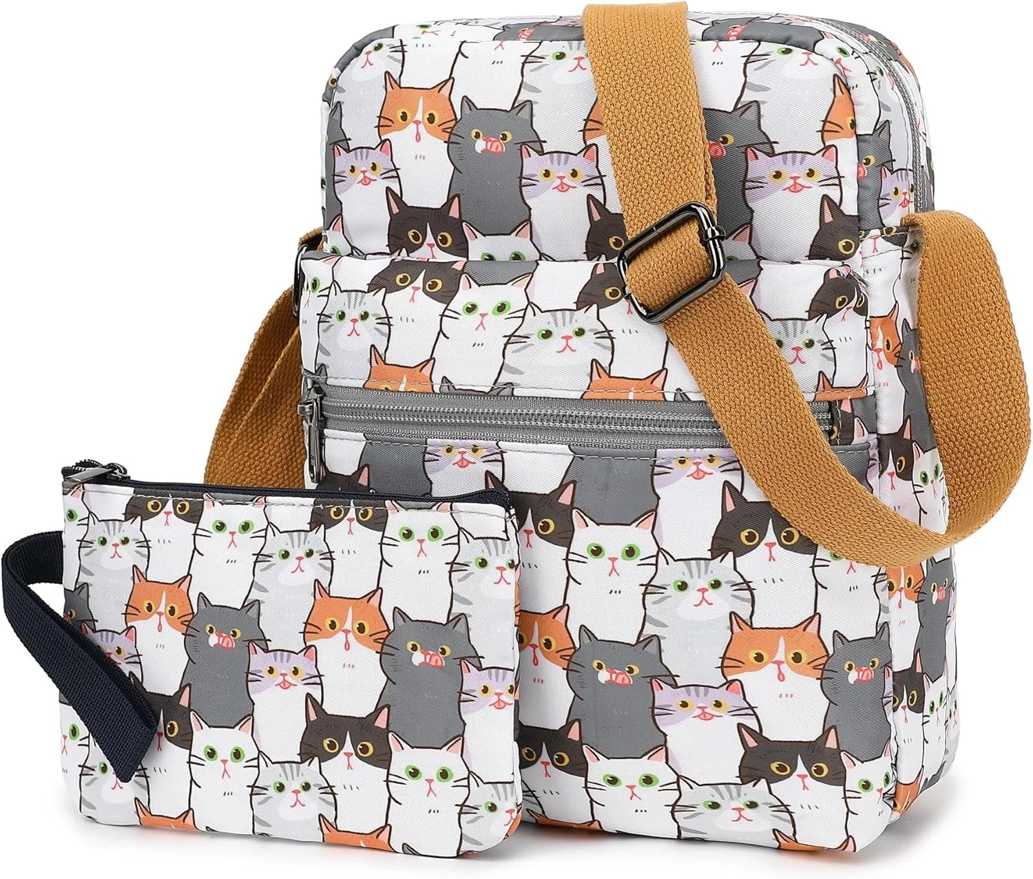 Cute Crossbody Bag and Purse Casual Canvas Shoulder Bag for Women