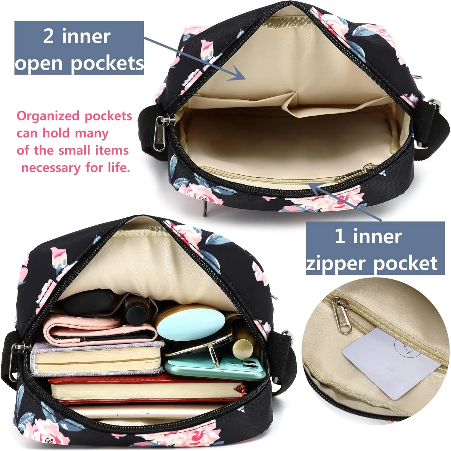 Cute Crossbody Bag and Purse Casual Canvas Shoulder Bag for Women