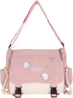 Cute Messenger Bag Y2K Aesthetic Crossbody Bags Kawaii Messenger Bags Shoulder Tote Purse for Womens