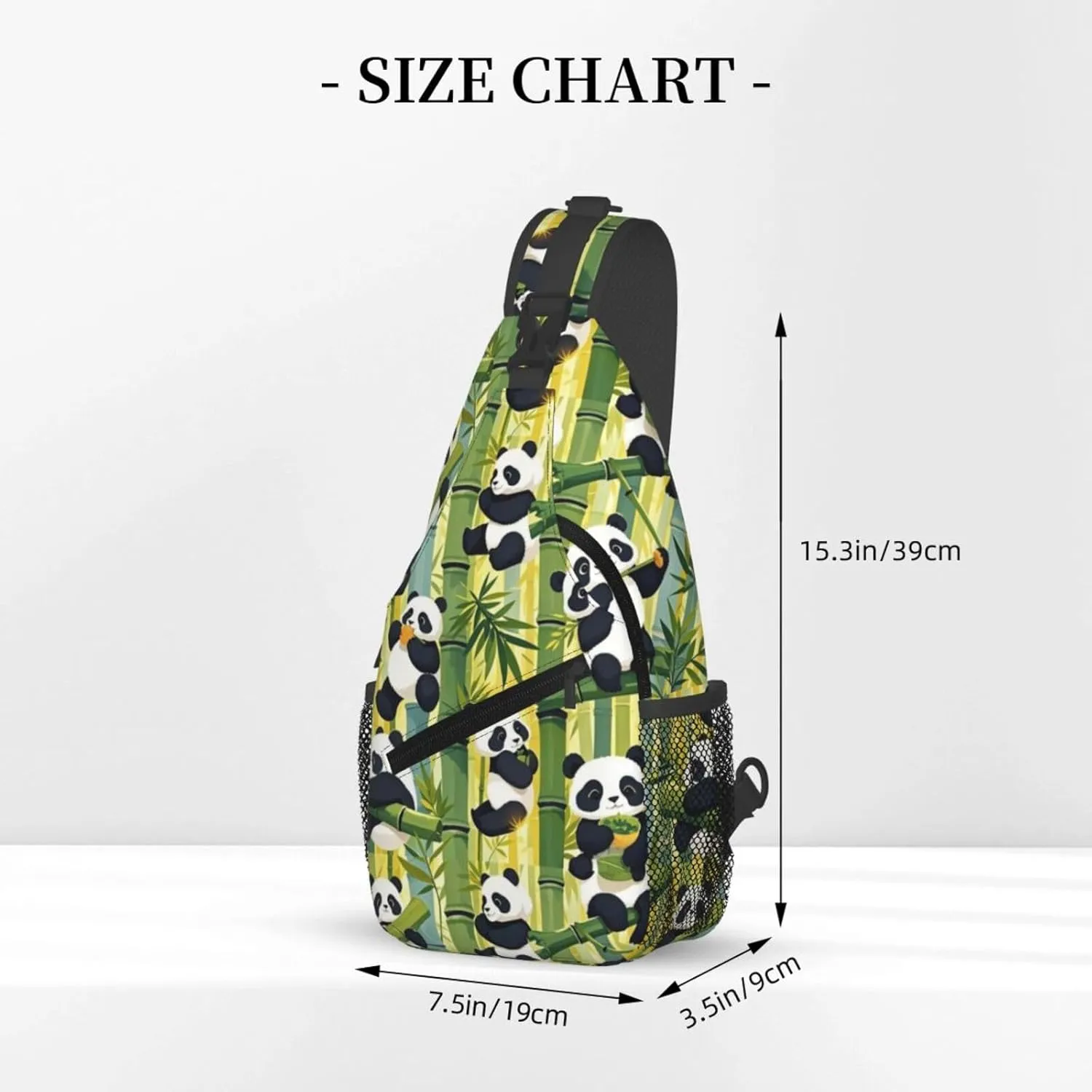 Cute Pandas Living in a Tree House Crossbody Bags Cross Chest Bag Adjustable Sling Backpack for Women Men