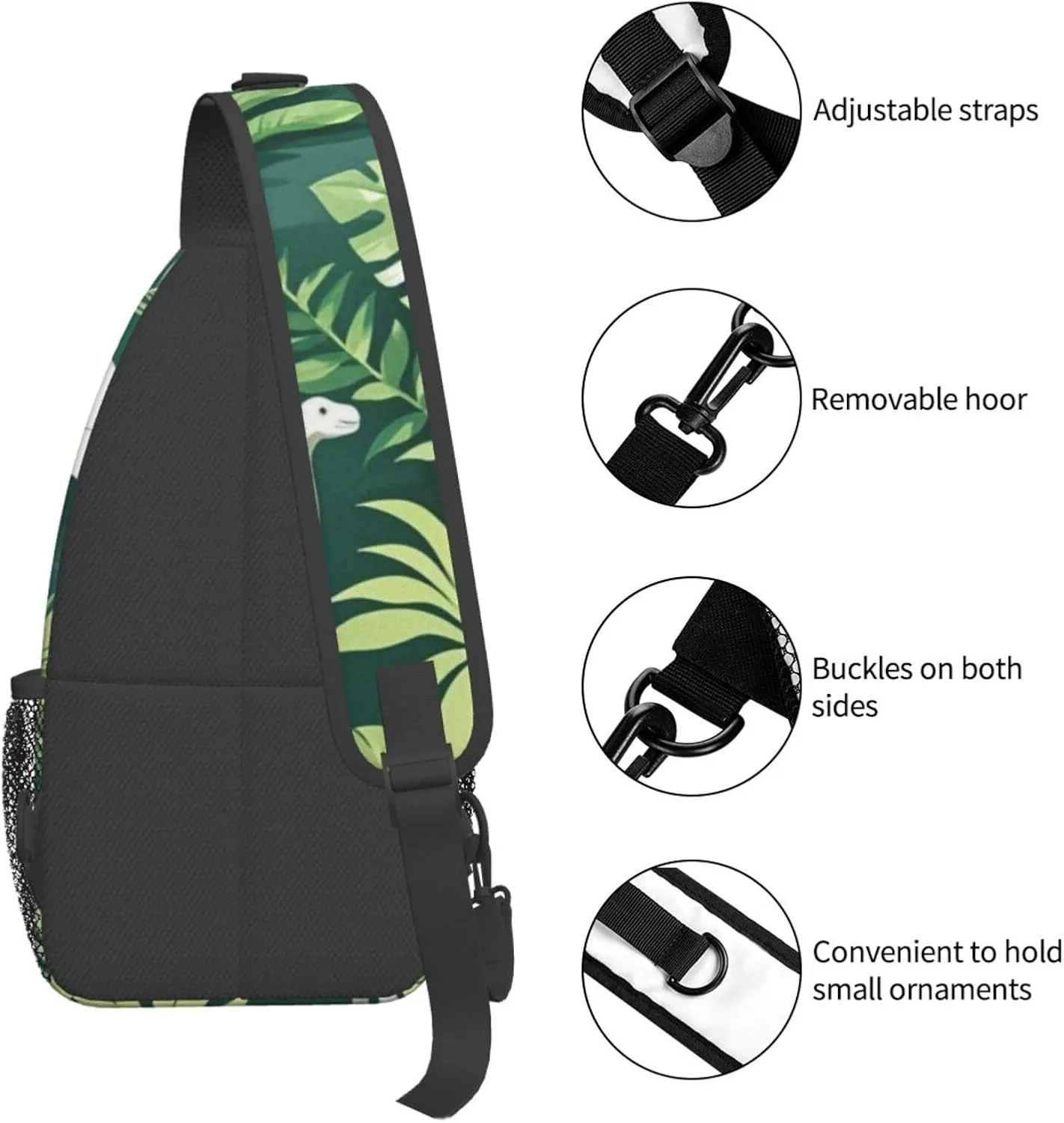 Cute Pandas Living in a Tree House Crossbody Bags Cross Chest Bag Adjustable Sling Backpack for Women Men