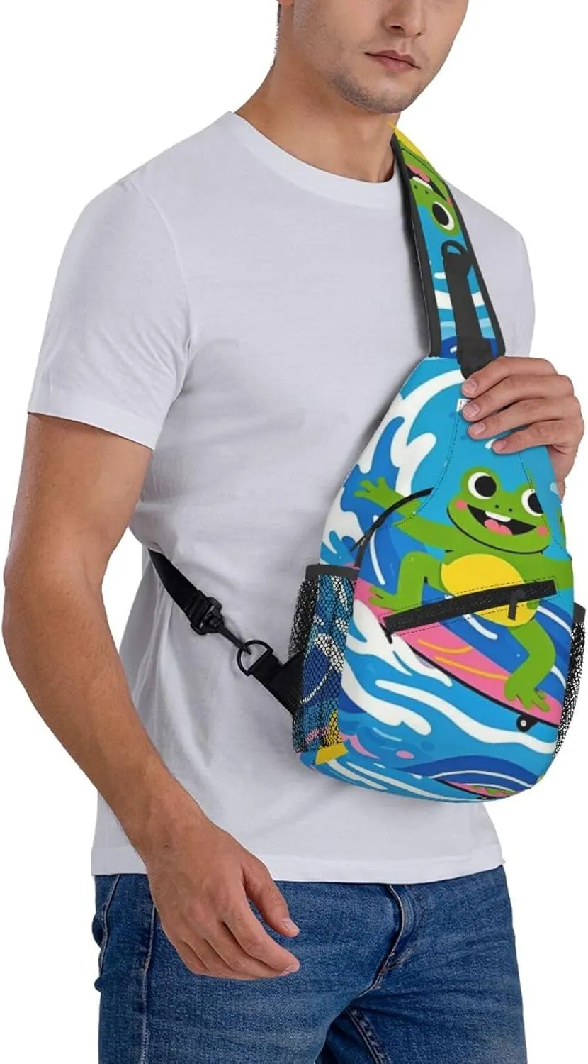 Cute Pandas Living in a Tree House Crossbody Bags Cross Chest Bag Adjustable Sling Backpack for Women Men