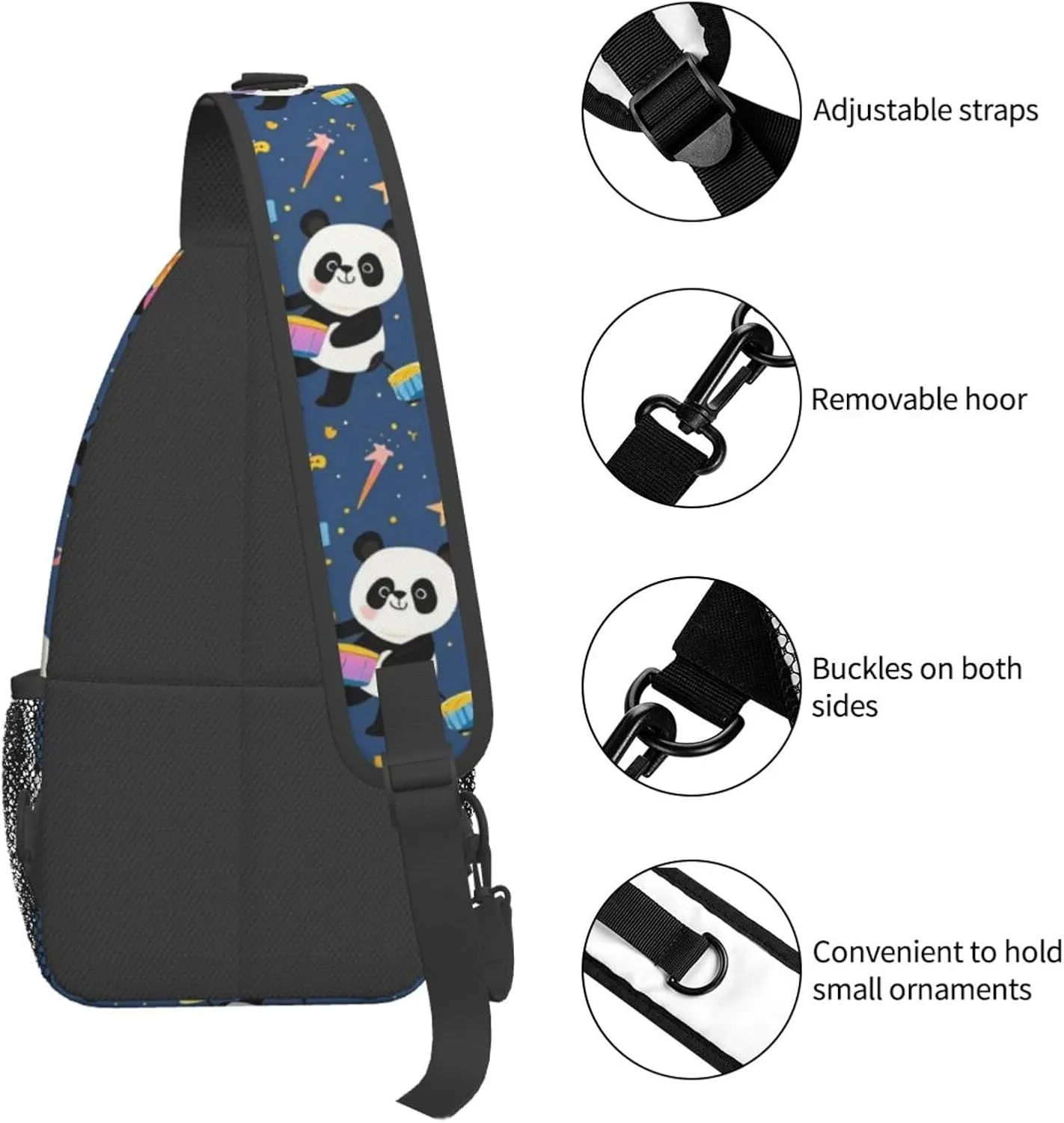 Cute Pandas Living in a Tree House Crossbody Bags Cross Chest Bag Adjustable Sling Backpack for Women Men