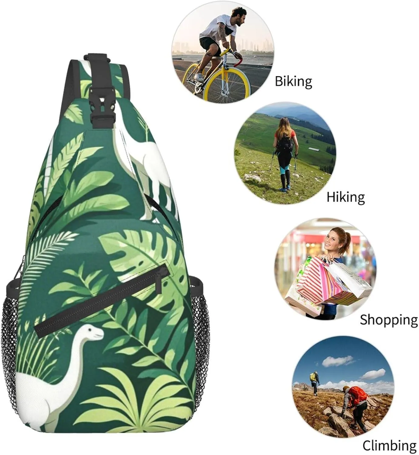 Cute Pandas Living in a Tree House Crossbody Bags Cross Chest Bag Adjustable Sling Backpack for Women Men