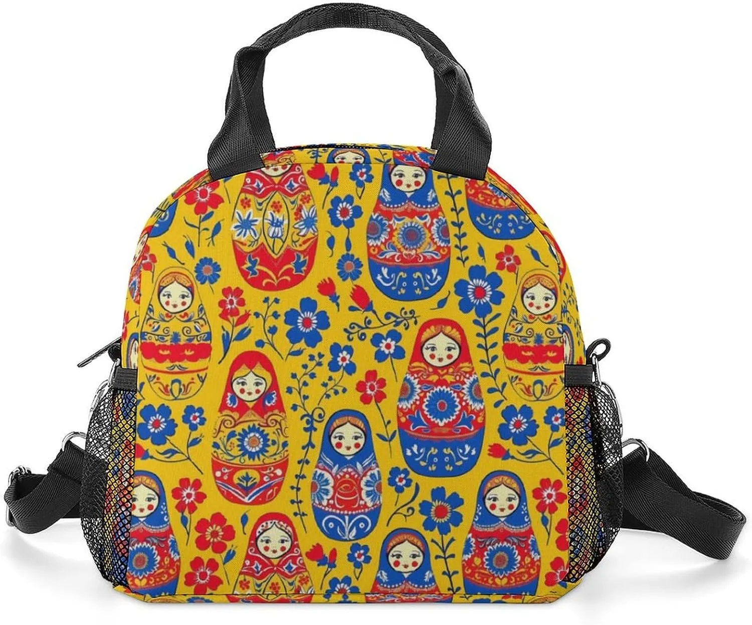 Cute Russians Dolles Lunch Bag Insulated Lunch Box Lunch Tote Bag Lunch Organizer Lunch Holder Handbag for Women Men