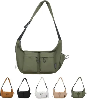 Dallaswind Large Capacity Canvas Bag – Waterproof Shoulder Purse & Messenger Bag with Multiple Pockets for Travel & Daily Use