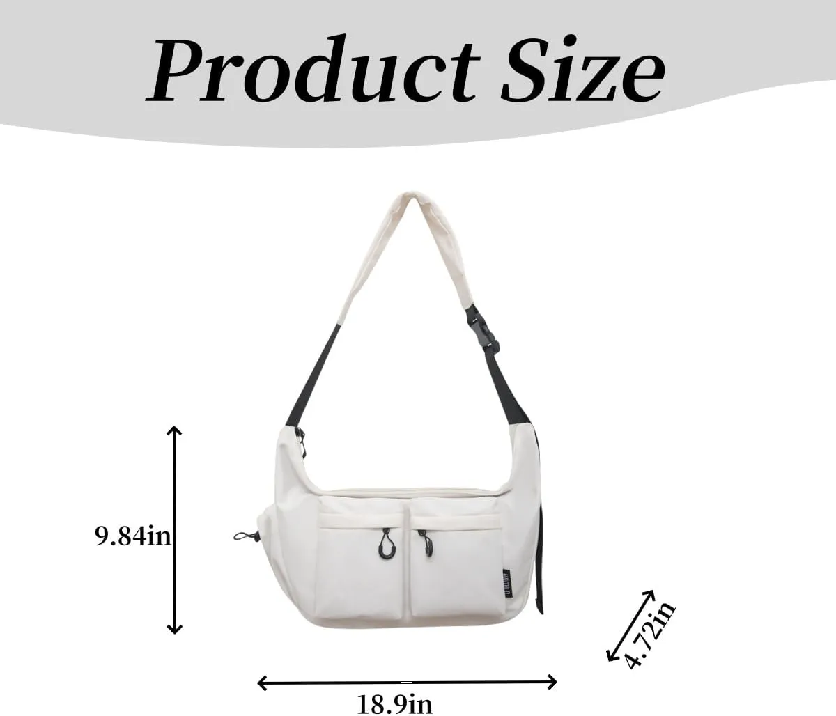 Dallaswind Large Capacity Canvas Bag – Waterproof Shoulder Purse & Messenger Bag with Multiple Pockets for Travel & Daily Use